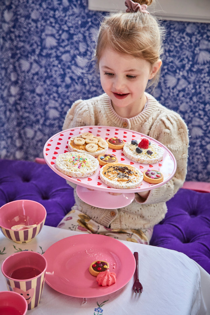 Melamine Cake Stand | Sweethearts Print - Rice By Rice