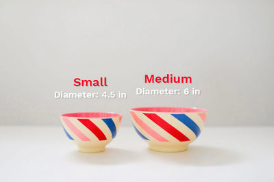 Melamine Small Bowl | Candy Stripes Print - Rice By Rice