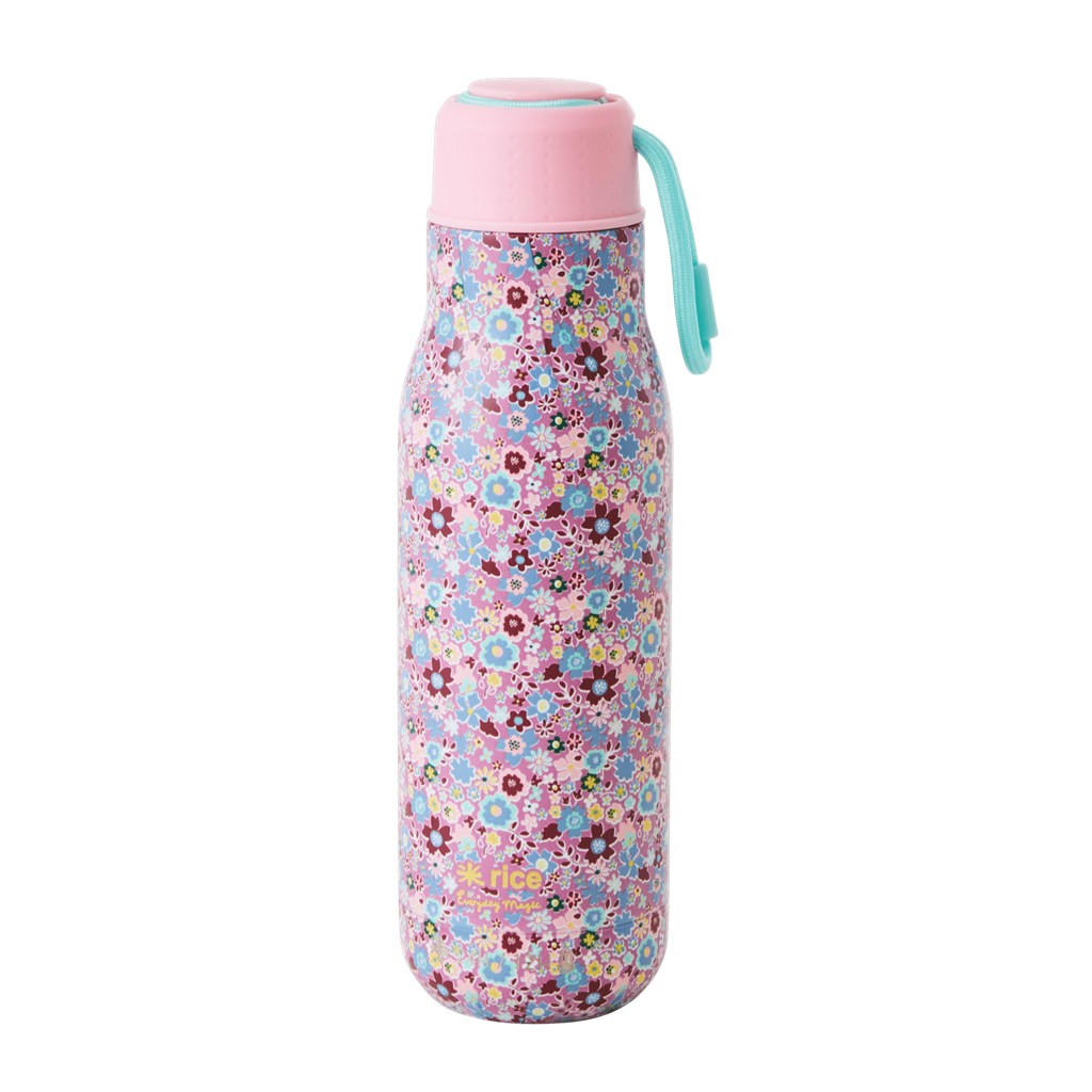 Stainless Steel Thermo Bottle | Lavender Floral Print - Rice By Rice