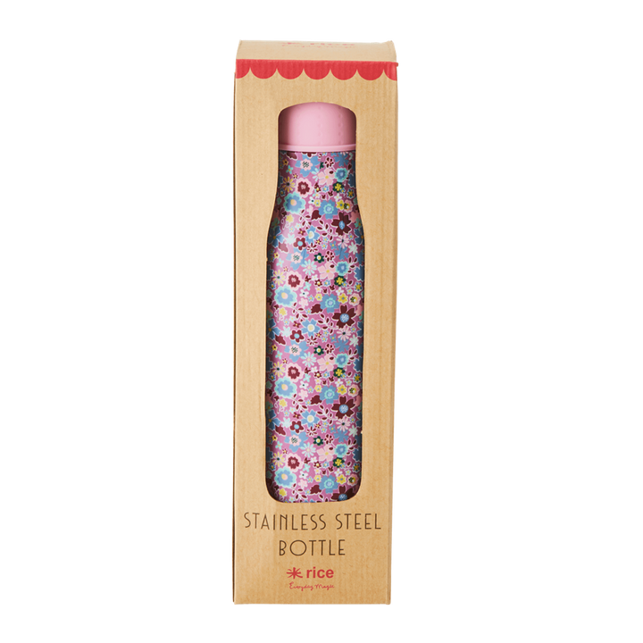 Stainless Steel Thermo Bottle | Lavender Floral Print - Rice By Rice