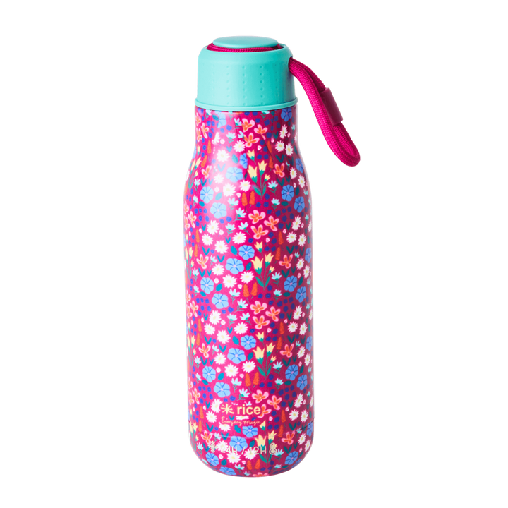 Stainless Steel Thermo Bottle | Poppies Print - Rice By Rice