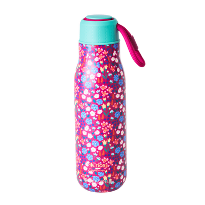 Stainless Steel Thermo Bottle | Poppies Print - Rice By Rice