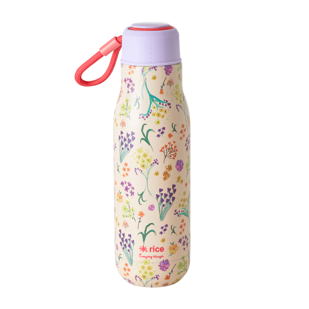 Stainless Steel Thermo Bottle | Wild Flowers Print - Rice By Rice