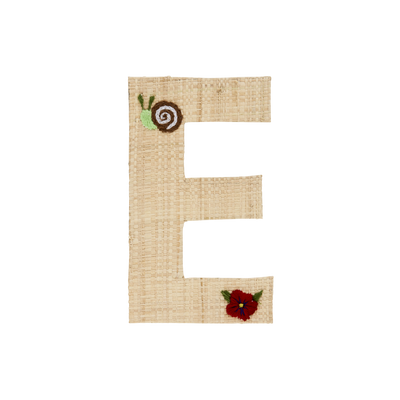One Raffia Letter Sticker | Girl - E - Rice By Rice