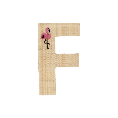 One Raffia Letter Sticker | Girl - F - Rice By Rice
