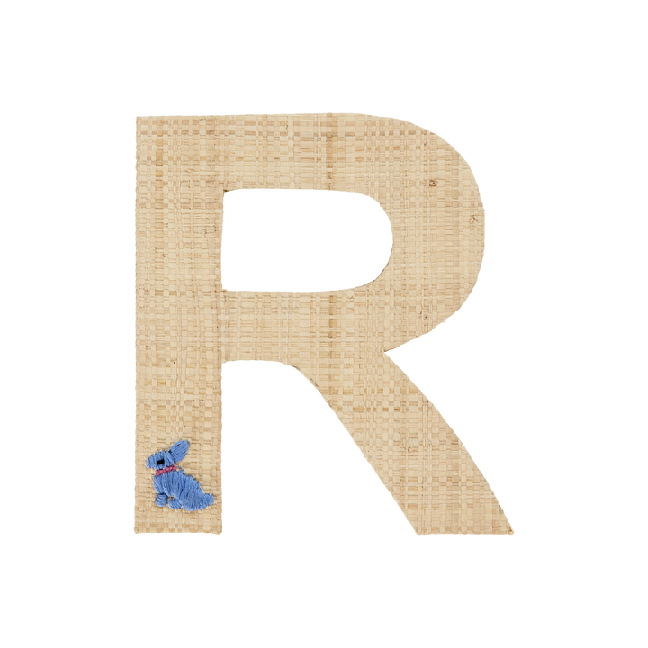 One Raffia Letter Sticker | Girl - R - Rice By Rice